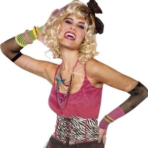 NWT Totally 80's Waist Cincher Costume Accessory Sexy Madonna Retro Zebra Print